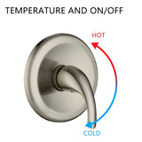 Classic High Pressure Single Handle 6 Function Rain shower Head with Handheld Shower with Tup Spout W121946592