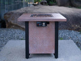 25" H Outdoor Patio Propane Gas Fire Pit Table - 50,000 BTU High-temperature-resistant carving W2691P231711