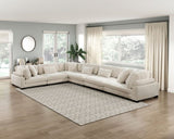 1pc Modern Living Room Furniture Modular Armless Chair Plush Beige Corduroy Fabric Upholstery B011P220636