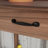 Brown Potting Bench Table, Outdoor Garden Table with Removable Sink and Faucet 41470248