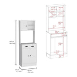 Albany Kitchen Pantry with 3-Doors Cabinet and Drawer B200P188856