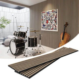 Acoustic Wood Wall Panels, 2 Pack 94.5" x 12.6" Soundproof Wall Panels,Wood Slat Wall Panels for T3210P310262
