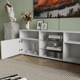 TV Stand for 32-60 inch TV, Modern Television Table Center Media Console with Drawer and Led Lights, W2301P143103
