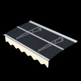 ZNTS DA5934C Series Door Window Awning Canopy Made of 0.137Inch Thick Crystal Solid Polycarbonate Sheet W2205P179826