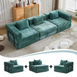 Compression Sofa,Convertible Floor Sofa Bed with Fixed-Shape Frame, Boneless Modular Sectional 18322636