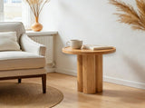 Round Solid Wood End Table,Natural N768P399823N