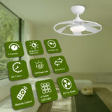 Light Pro 22 in. LED Indoor Matt white Smart Ceiling Fan with DC Motor T3177P284011