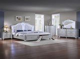 Mystic Contemporary Style Nightstand made with wood in Silver B009P309544