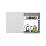 Napoles 2 Wall Cabinet, Open Storage Shelves, Single Door White B200P242414