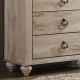 Imerland Contemporary Patched Wood Top 5-drawer Chest, White Wash Finish T2574P198406