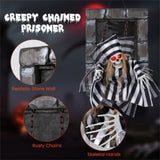 18" Animated Halloween Chained Prisoner Decor - Sound-Activated , 08107365