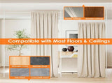 Drill-Free L-Shaped Room Divider Curtain Rod, Adjustable 28"-142"W x 4-10 ft H Heavy-Duty Partition 03193391