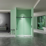 56" - 60" W x 76" H Frameless Soft-closing Single Sliding Shower Door, 3/8" Tempered Glass W1573104180