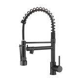 Commercial Black Kitchen with Pull Down Sprayer, Single Handle Single Lever Kitchen Sink W1932P172304