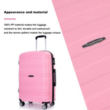 ZNTS Hardshell Suitcase Spinner Wheels PP Luggages Lightweight Durable Suitcase with TSA Lock,3-Piece W284112503