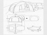 Portable Self-Driving Camping Tunnel Side Car Awning, Professional Sun Protection Tent for Outdoor 38491108