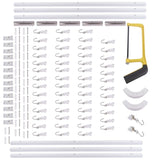 12-18 ft Set Room Divider Ceiling Curtain Set Curtain Rail System Room divider Ceiling 85382334