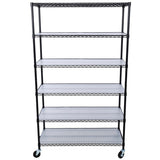 ZNTS 6 Tier 6000lbs Capacity NSF Metal Shelf Wire Shelving Unit, Heavy Duty Adjustable Storage Rack with W465142127