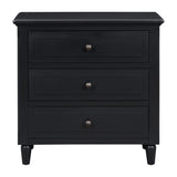 U_STYLE 3-Drawer Nightstand Storage Wood Cabinet WF319366AAB