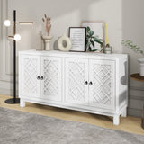 ZNTS Large Storage Space Sideboard, 4 Door Buffet Cabinet with Pull Ring Handles for Living, Dining 18855079