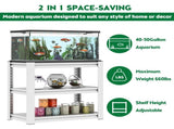 40-50 Gallon Fish Tank Stand - Metal Aquarium Stand, 31.5 "L x 18 "W x 34"H Adjustable Heavy Duty T2398P211228