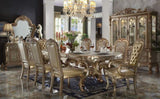 Bone and Gold Patina Padded Side Chair B062P209247