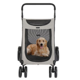 ZNTS Dog Stroller for Medium to Large Dogs, Foldable Dog Wagon with 4 Wheels, Adjustable Handle, Bid Dog 77943389