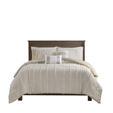 Full/Queen 3 Piece Cotton Yarn Dyed Comforter Set B03595747