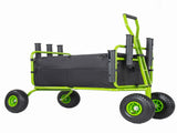 Fishing Cart Beach Cart Collapsible Wagon 9.85'' All-Terrain Wheels for Sand, Heavy Duty Garden Cart 36035924