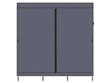 71" Portable Closet Wardrobe Clothes Rack Storage Organizer with Shelf Gray 67325725