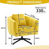 360&deg Swivel Accent Chair, Modern Velvet Fabric Living Room Armchair, Comfy Wide Upholstered with 52791993