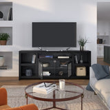 75 inch TV Stand Console for TVs up to 90 inches, No Assembly Required, Mocha Finish GL-B108P160183