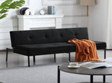 69.88 Inch Convertible Futon Sofa Bed, Multi-Functional Foldable Sofa with Polyester Upholstery, B347P506089