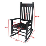 wooden porch rocker chair Black, without mat W49520604