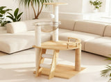 41.3" Modern Cat Tower, Wood Cat Tree Tower for Indoor Cats, Cat Treewith Sisal-Covered Scratching 42901436