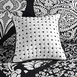 7 Piece Cotton Printed Comforter Set Black Cal King B03597263