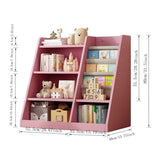 Pink Wooden Toy Storage Organizer Cabinet Kids Bookshelf Children Bookcase Toddler Baby Sling Book W2876P233538
