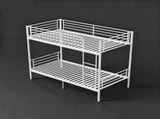 Bunk Bed with Ladder and high Guardrail, Able to Split, Metal Bunk Bed, Storage Space, Noise W5635P479855