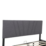 ZNTS Queen Upholstered Platform Bed with Lifting Storage, Queen Size Bed Frame with Storage and Tufted W1670P147579