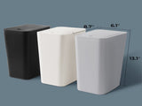 3 Pack Slim Plastic Trash Can, 2.6 Gallon Garbage Can with Press Top Lid, 10L Modern Waste Basket 86312071