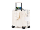 20 Inch Carry On Luggage, Aluminum Frame ABS Hard Shell Suitcase with USB Charging Port, Foldable W2787P536207