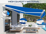 133.9"D x 118.1"W x 59"H retractable awning blue 38559812