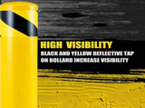 Parking Bollard Post, Bollards Steel 36 inch, 4.5 Inch Diameter Bollard Covers, Yellow Powder Coated 81903164