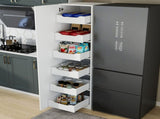 Tall Slim Pantry Storage Cabinet, Freestanding Single-Door Kitchen Cupboard with 6 Pull-Out Drawers, W331P478441