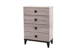 Modern Design Bedroom Furniture 1pc Cream 4 Drawers Beautiful Chest with Faux Marble Top B011P262327