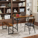 4 Piece Dining Table Set, Kitchen Table and 2 Chairs for 4 with Bench for Home, Kitchen, Living W578P150068