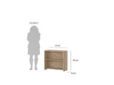 Herringbone/Oak 2 Shelf Bookcase 30673702