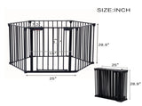 150" Adjustable Safety 6 Panels Play Yard Metal Doorways Fireplace Fence Christmas Tree Fence 98466678