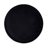 Glam 16 in. Solid Wood Round Pedestal End/Side Table, Living Room Sofa Side Accent Table, Black B011P217873