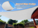 10'X13' Light Grey HDPE sunshade sail 70306079
